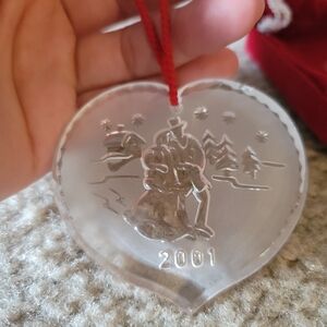 Waterford Crystal 2001 Heart Shaped Ornament